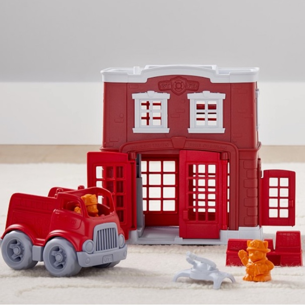 Pottery Barn Kids Green Toys Fire Station Playset